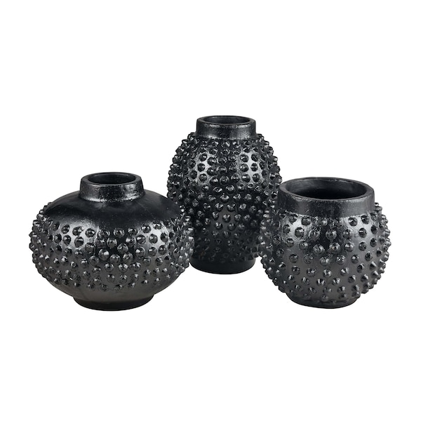 Dorus Vase, Medium Black